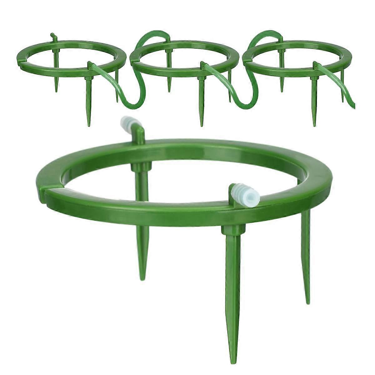 4 Set Water Ring 5In W 3 Leg Support Drip Emitter Drip Ring with Built in 1/8 in Barbed Inlet Fitti