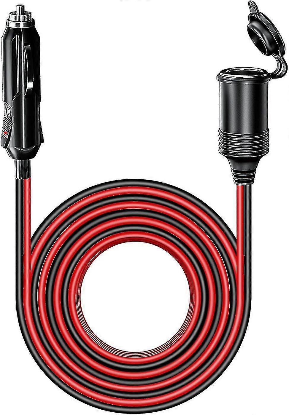 4.0m Waterproof Car Cigarette Lighter Extension Cord With 15a Fuse, 12/24v Cigarette Lighter Adapter Extension Cable A