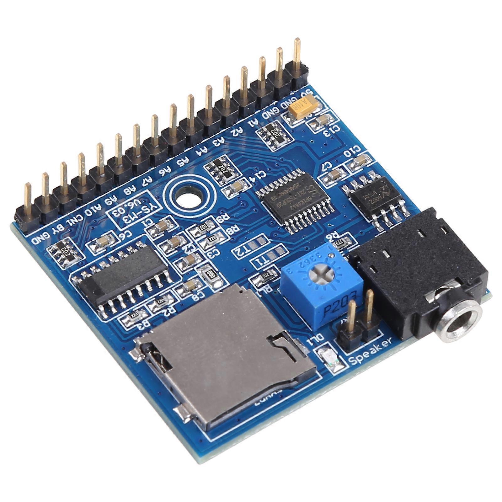 for DC 5V MP3 Voice Player Module SD/TF Voice Broadcast Trigger Player + 2 Ports