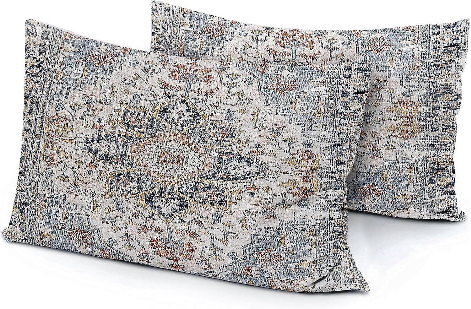 Boho Atma Yastık Kılıfları 12x20 inç 2'li Set, Yumuşak Yastık Kılıfları Bohemia Halı Desenli Dekoratif Koltuk Oturma Odası Yatak Kare Yastık Kılıfı Minder Kılıfı-