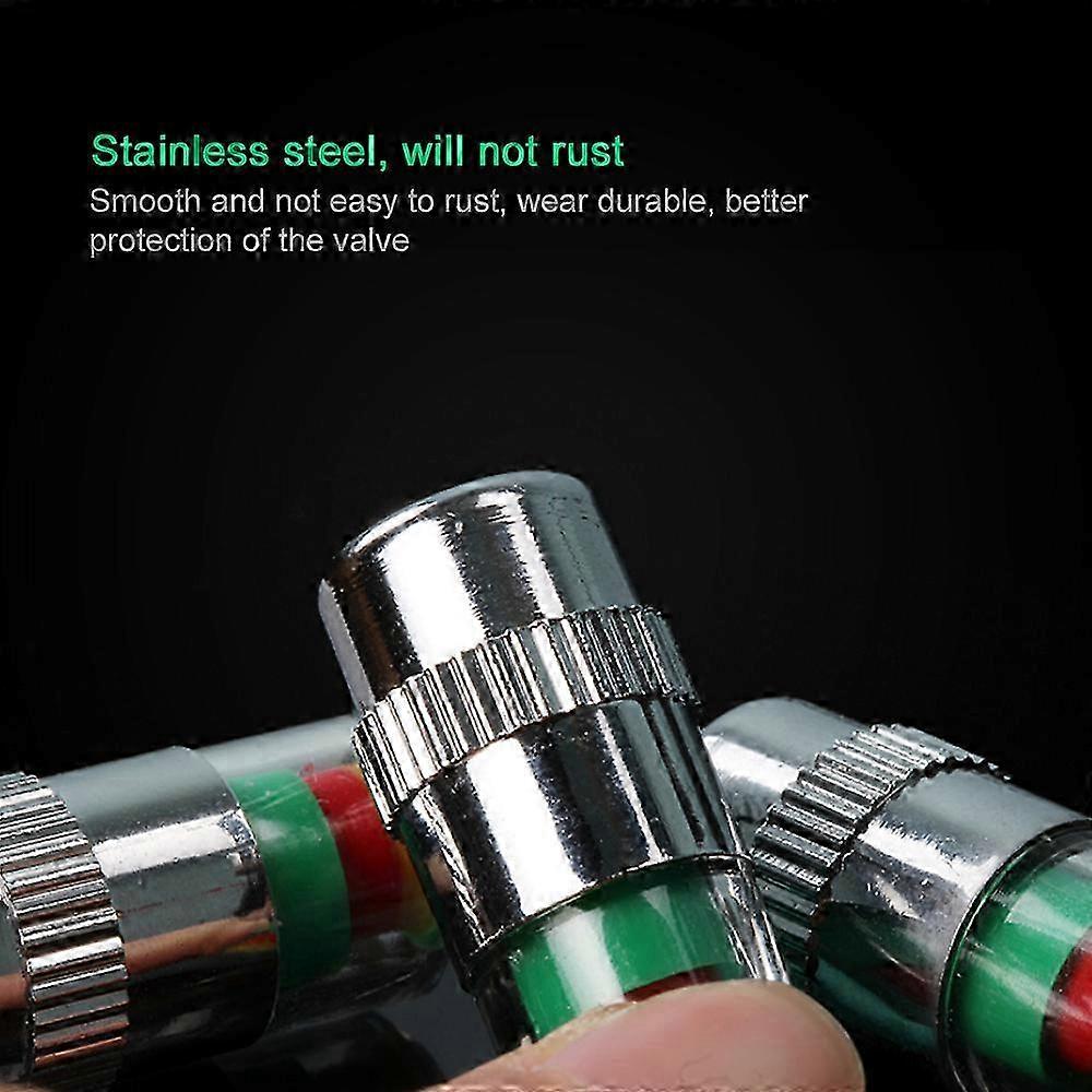 4PCS Bil Däck Tryck Larm Sensor Indikator Ventil Lock