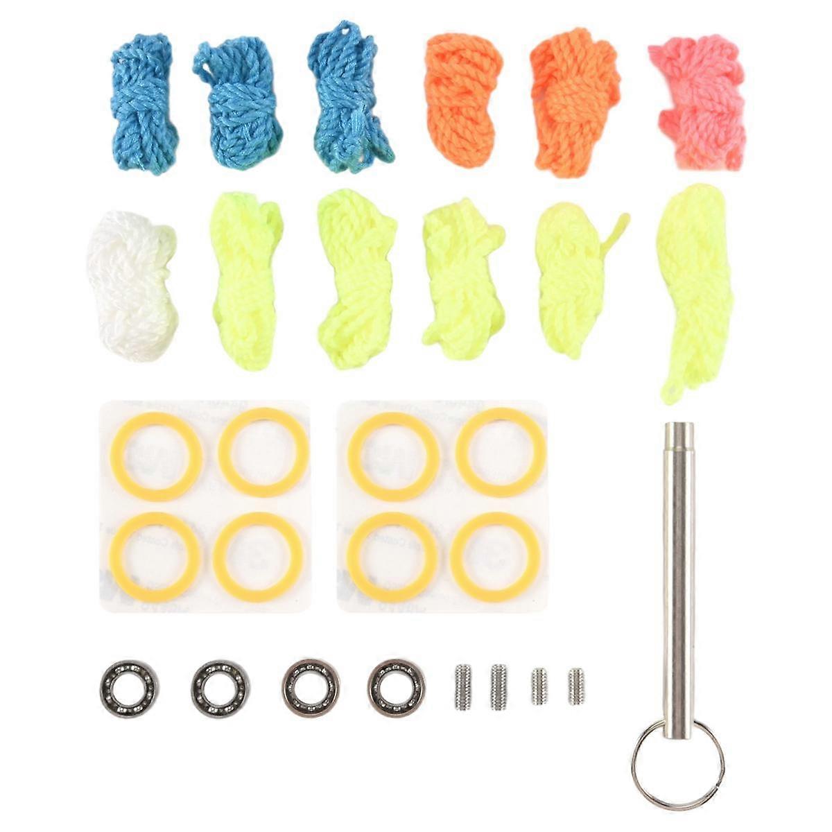 Kit cuscinetti yoyo, 12 corde yoyo, 8 cuscinetti in silicone, 2 cuscinetti a 10 sfere non reattivi, 2 cuscinetti reattivi stretti a C, 4 assi yoyo