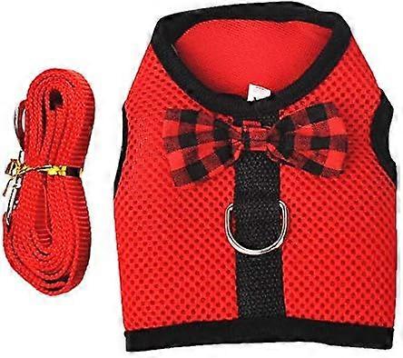 Leash Rabbit Harness Pet Jacket Red L