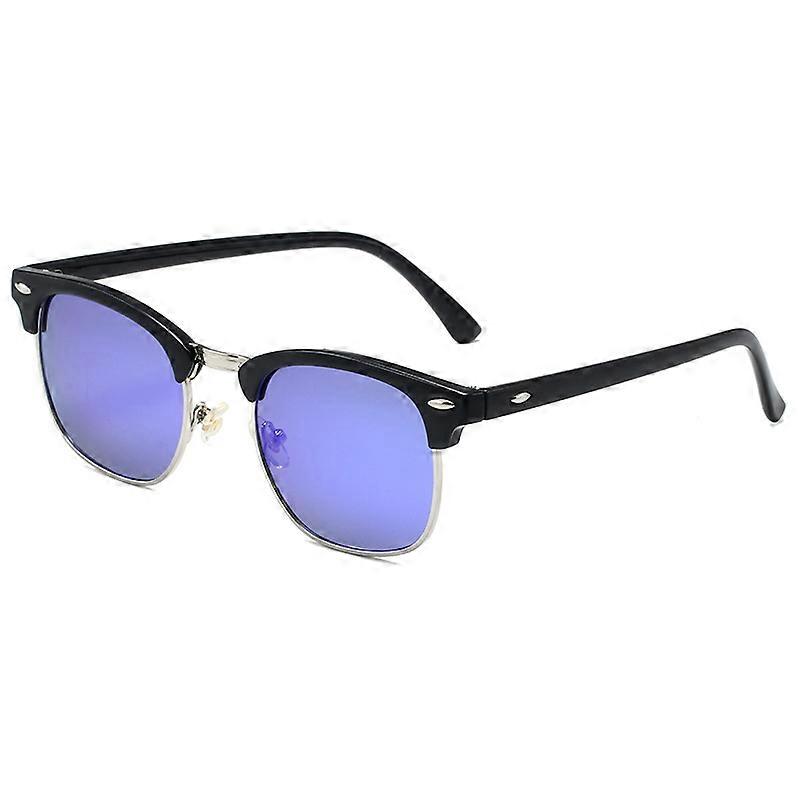 Solbriller Herre Dame Dame Retro Klassisk Sort Halv Kantet UV