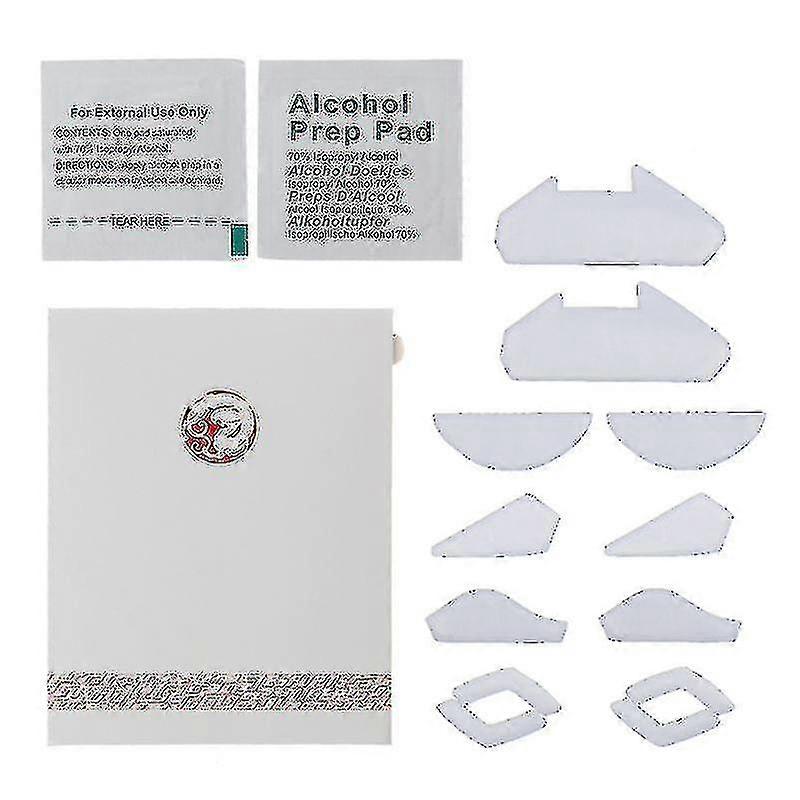 2 Set / pack Tiger Gaming Mouse Piedi Mouse Skate per Logitech G402 Gaming Mouse bianco Scivola Curve Edge