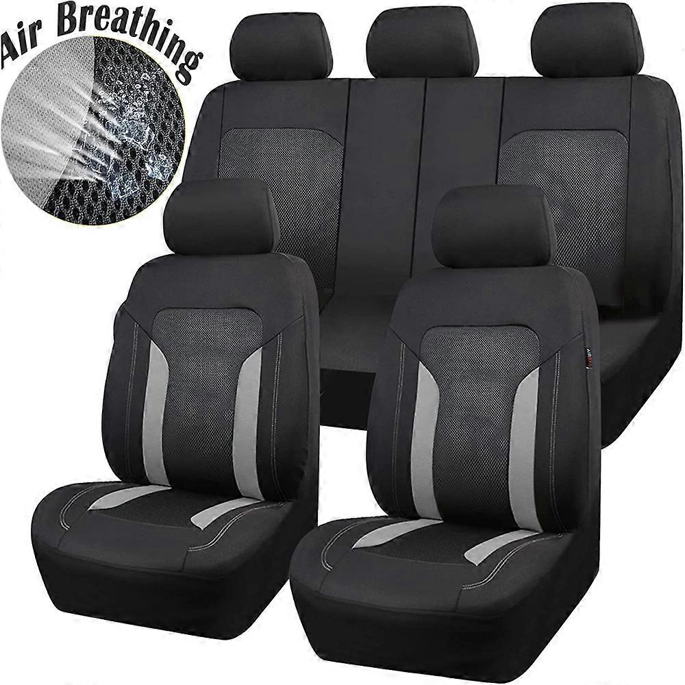 BDK Universal Split Bench Seat Covers – Gray, Airbag Compatible, Machine Washable - View #3