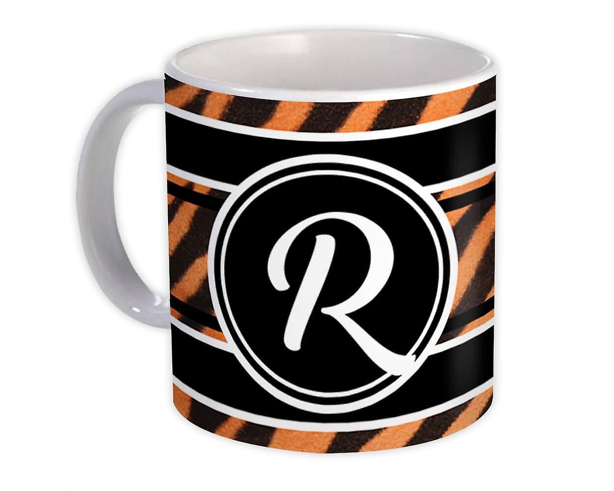 Gave krus: Monogram Brev R Tiger