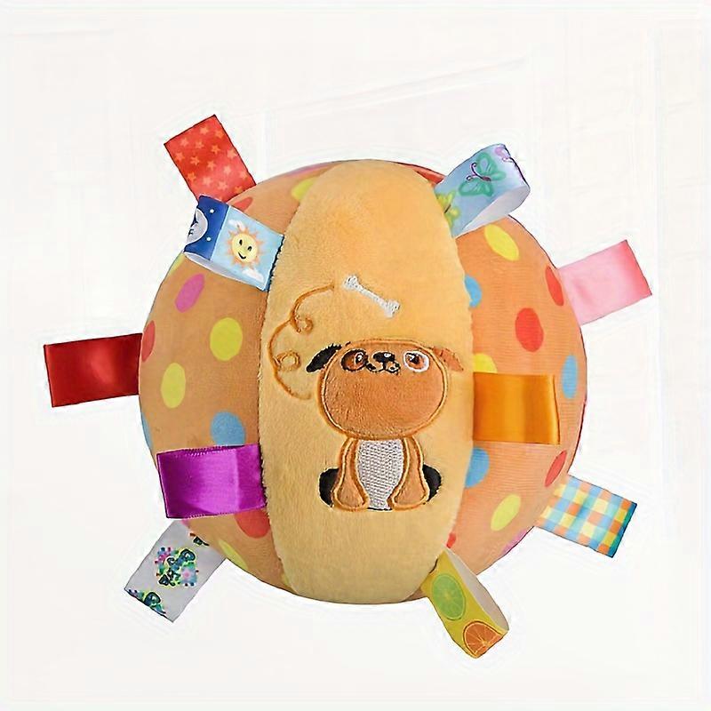 1pc Long-lasting Plush Football Dog Toy - Stimulating Chewing & Teeth Cleaning for Training - Interactive Fetch Toy with Secure Straps - Perfect for S