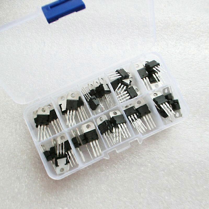 LM317T L7805 - L7824 10 Value Voltage Regulator Transistor Conductors Component