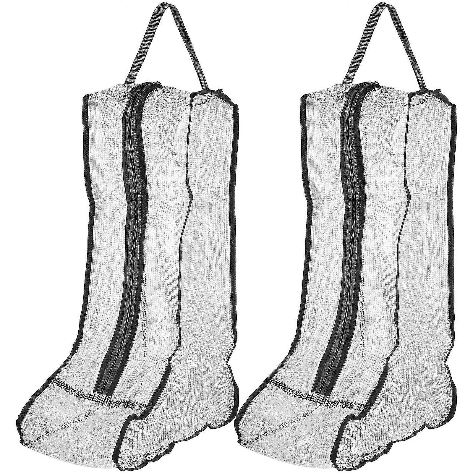 2pcs Clear Boots Organizers Reusable Shoe Storage Pouches Multi-purpose Storage Bags