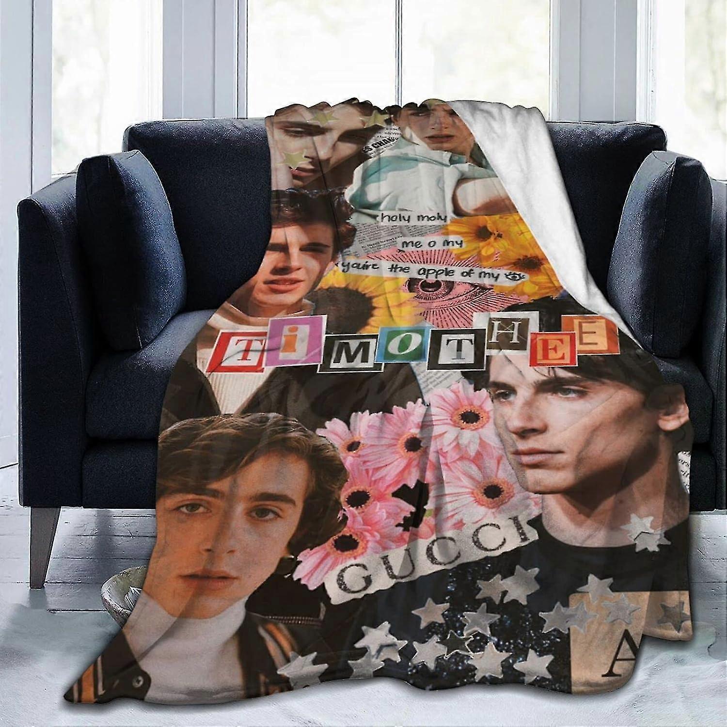 Timothee Chalamet لينة Thow بطانيات مريحة ودافئة الفراش الصوف الفانيلا بطانية ستوكات المضادة للبيلينغ أفخم Bjvrivjh3745