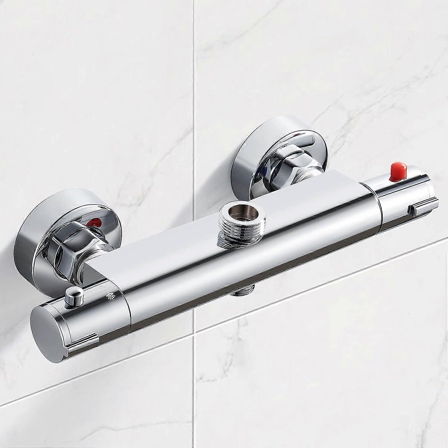Thermostatischer Duschhahn mit 2 Auslssen, verbrhungssicherer Duschhahn aus Messing