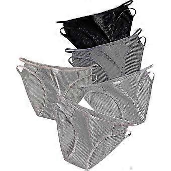 5pcs Cotton Underwear For Women Bikini Panty Soft Full Back Coverage-ZZY