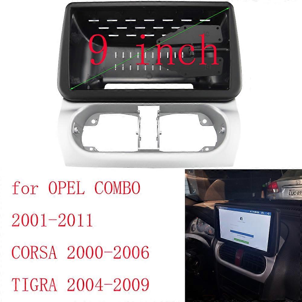 9 inch Car Fascia Radio Panel for OPEL COMBO CORSA 2001-2011 Dash Kit Install GPS Facia Console Bezel Adapter Plate Cover Trim