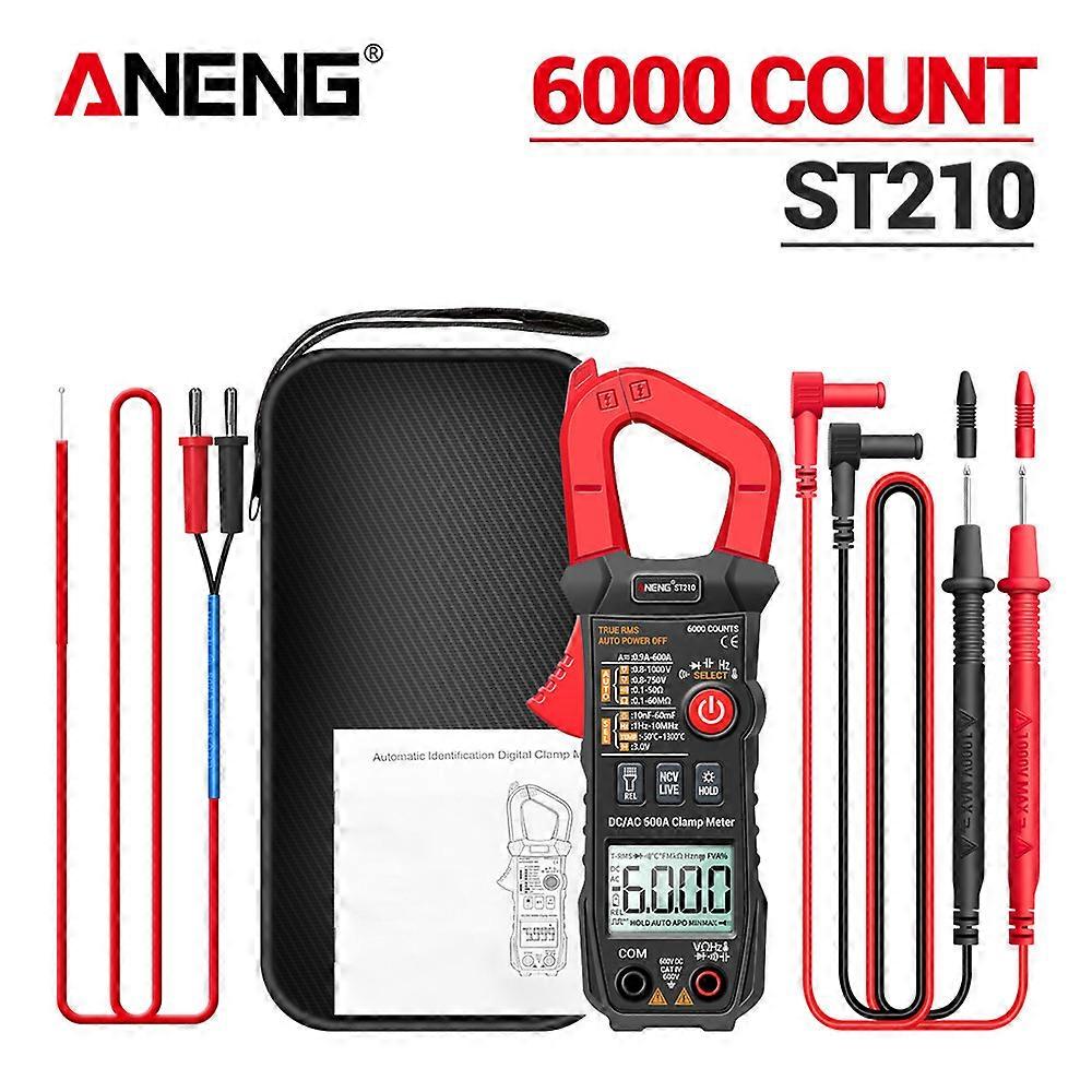 ANENG ST210 Professional Digital Multimeter Clamp Meter DC/AC 600A Current Tester 6000 Counts True RMS Ampere Meter for Eletric