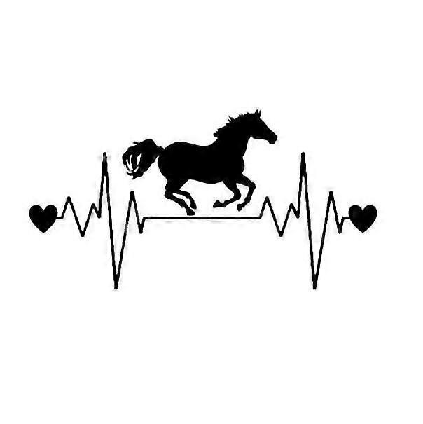 Horse Ecg Car Sticker