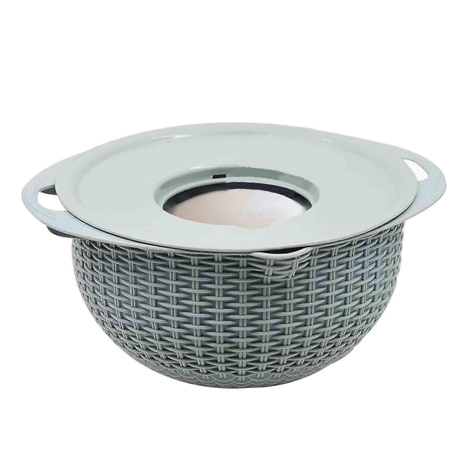 Küchensieb-Schüssel-Set, doppellagiges Reissieb, ergonomische und robuste Obstreiniger-Schüssel