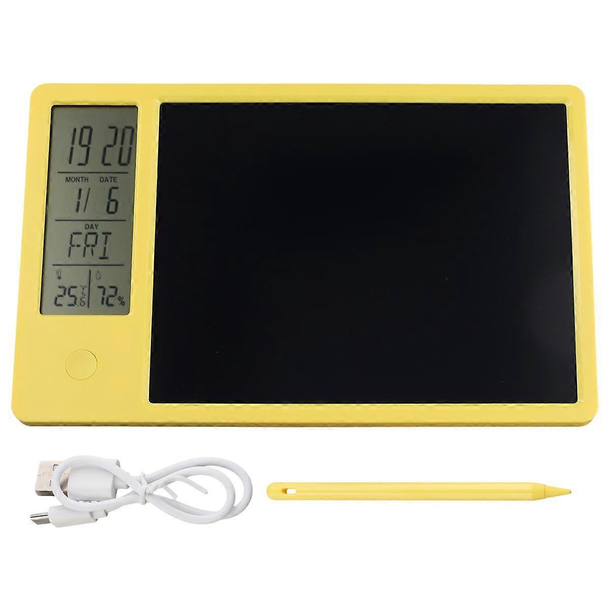 Multifunctional Electronic Desk Calendar LCD Handwriting Board with Alarm Clock Humidity Temperature LCD Message Board,B