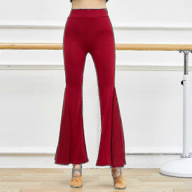 Casual Vintage Flare Pants For Women Solid Color Disco Dance 70's Bell Bottom Hippie Pants