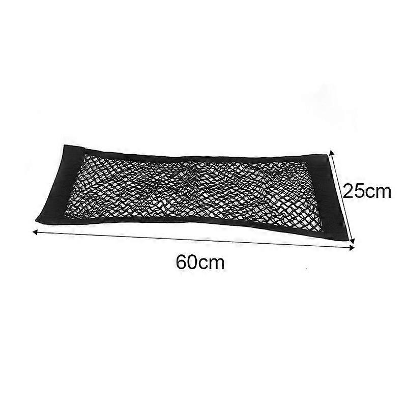 Car Back Rear Mesh Trunk Seat Elastic String Net Fixing Magic Sticker Universal Storage Bag Seat Back Pocket Cage Auto Organizer