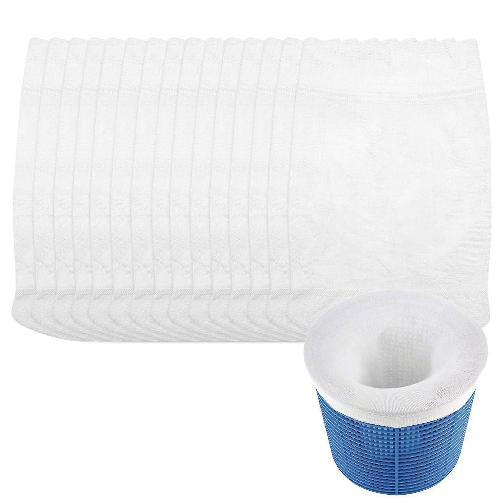 Swimming Pool Skimmer Socks for Pool Filter Protector Basket Net, 15 Pack
