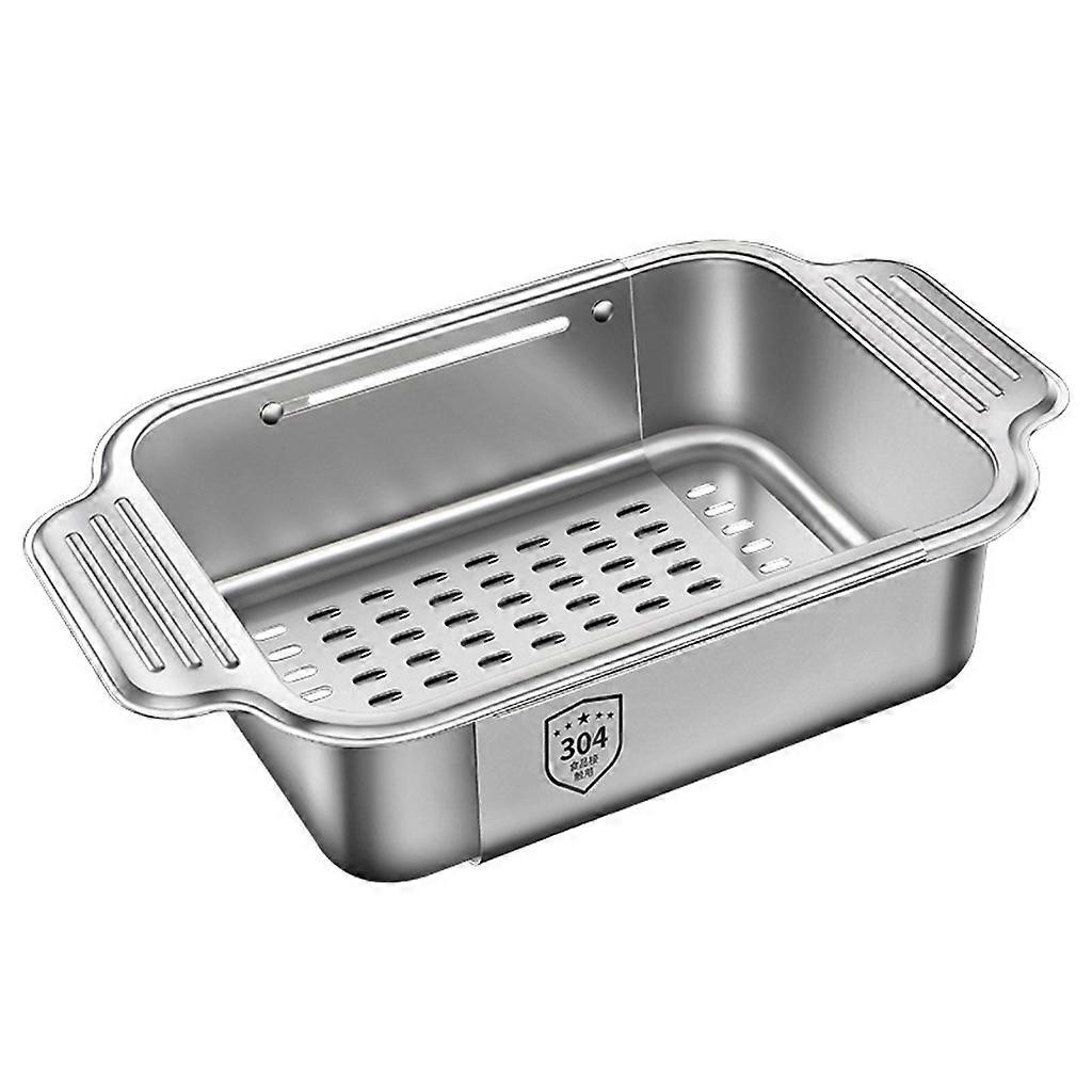 Stainless Dish Drying Rack Expandable Sink Drying Rack Kitchen Drain Basket
