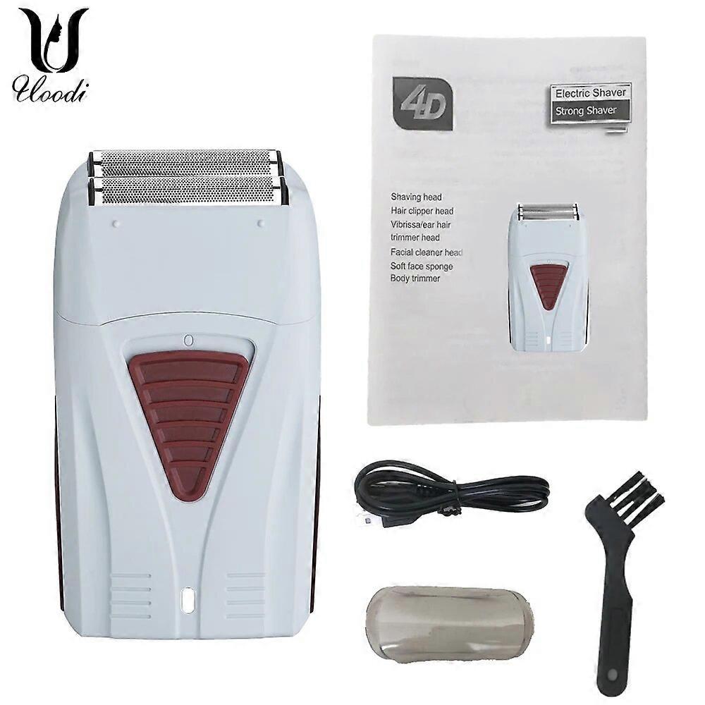 Barber Finish Electric Shaver for Men USB Cordless Rechargeable Beard Razor Reciprocating Foil Mesh Shaving Machine
