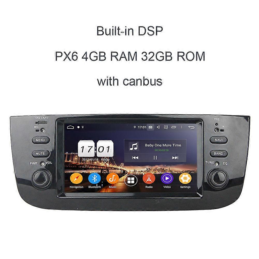 PX6 IPS TDA7851 1 din Android 9.0 Car DVD Player GPS 8Core 8GB 68GB Pentru Fiat LINEA 2014 2015 Glonass Map autoradio 4G