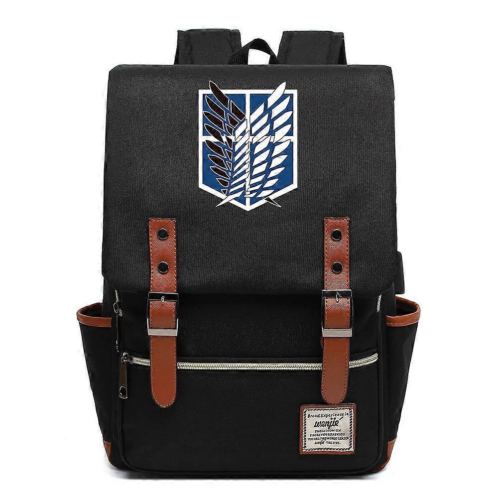 Anime Attack on Titan Backpack για άνδρες - Αδιάβροχο πακέτο τσάντας φορητού υπολογιστή για ενήλικες με μεγάλη χωρητικότητα για καθημερινό γραφείο, σχολείο και ταξίδια - Μοντέρνα Anime