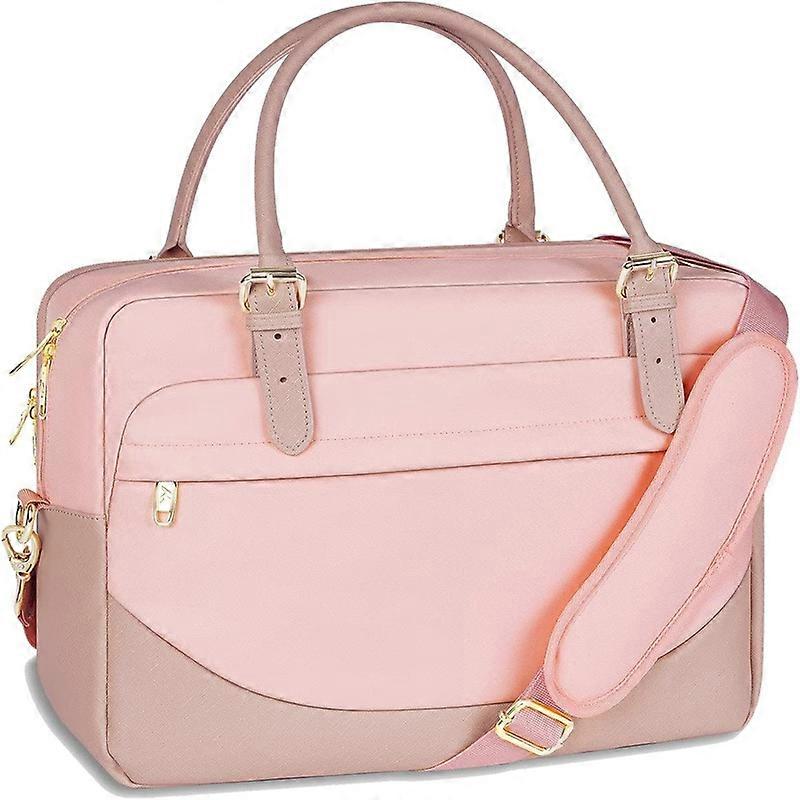 Sac pour ordinateur portable rose pour femmes, sac à main avec