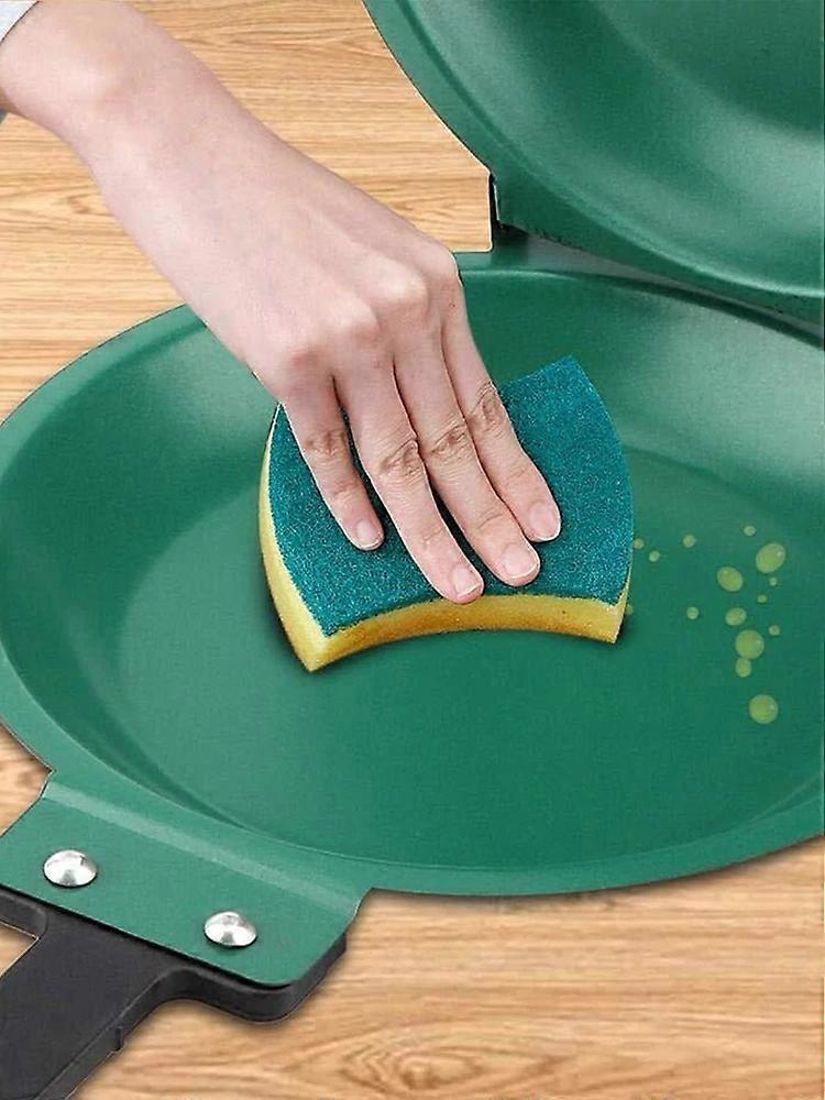 Foldbar non-stick dobbeltsidet stegepande til pandekage toast bageværktøj