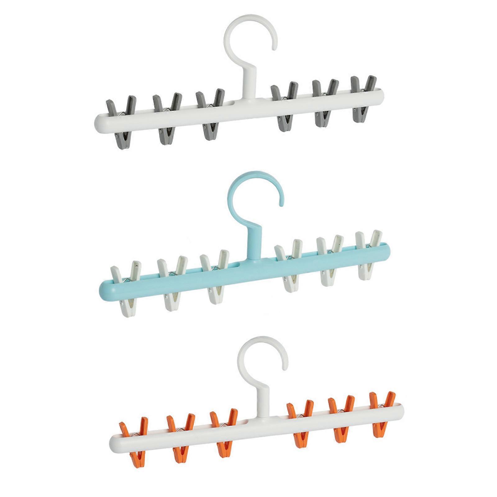 3-pack 360-degree space-saving hangers for ties, scarves, socks