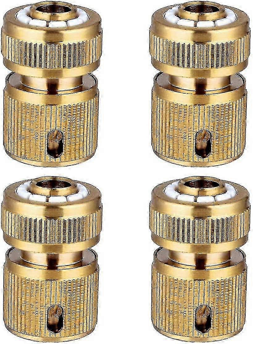 4pc Brass Garden Hose Quick Connectors, Quick Connector