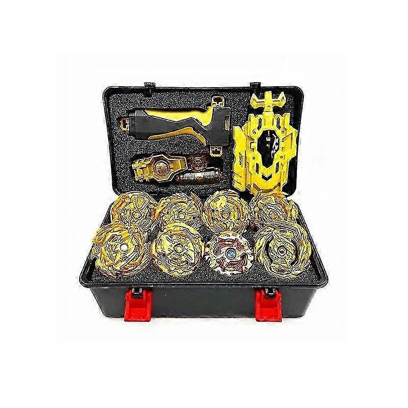 8pcs χρυσή έκρηξη γυροσκόπιο συνόλου Beyblade με το φορητό δώρο παιδιών κιβωτίων αποθήκευσης εκτοξευτή