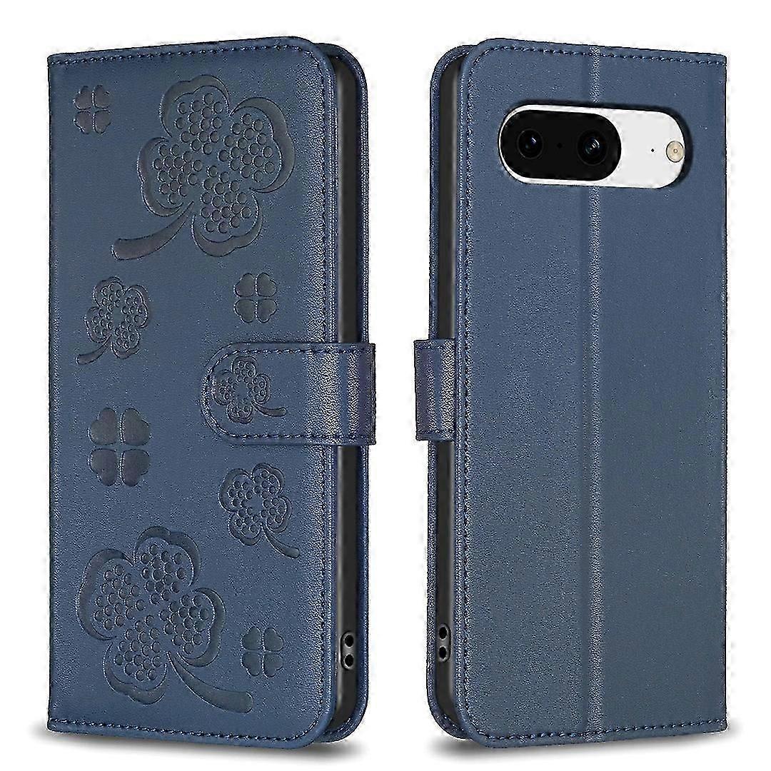 For Google Pixel 8 Clover Leather Case Wallet Flip Folio Phone Cover