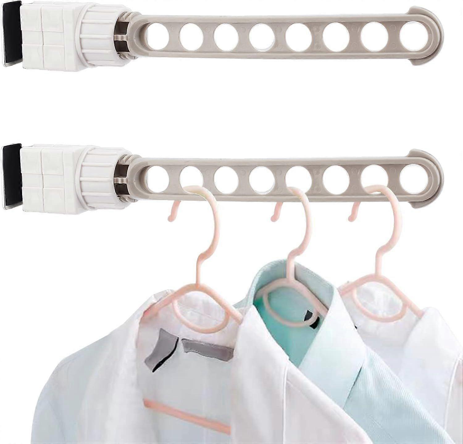 2 Sets Portable Clothes Drying Rack Hangers with 8 Hanging Holes Window Frame Clothes Hanger for Traveling Multi Functional Space Saver Clothes Rack G