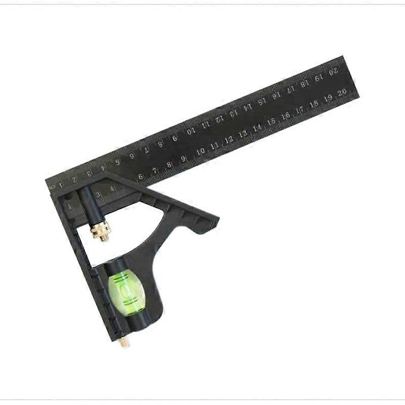 200mm Multifunctional Combined Square Ruler Movable 45-Degree Right-Angle Crutch Measuring Tool