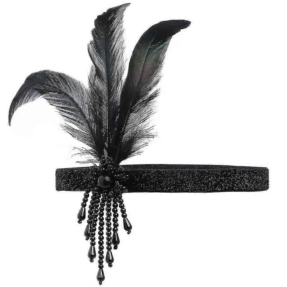 1920s Headpiece For Women Feather 20s Headband Decorative Headband,vintage 1920s Flapper Hair Accessories For Lady Girls