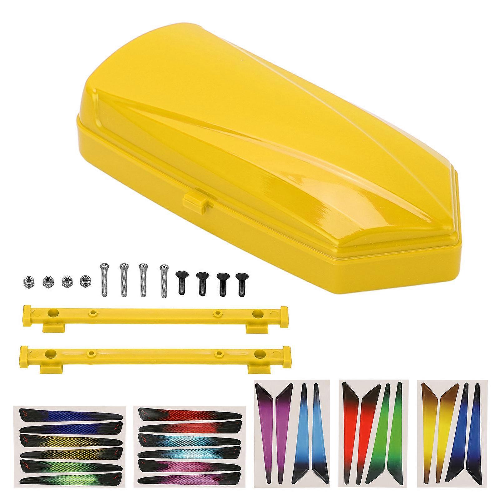 RC Roof Trunk Luggage Suitcase with Bracket Stickers Screw Nut for SCX10 90046 1/10 1/8 RC CarYellow
