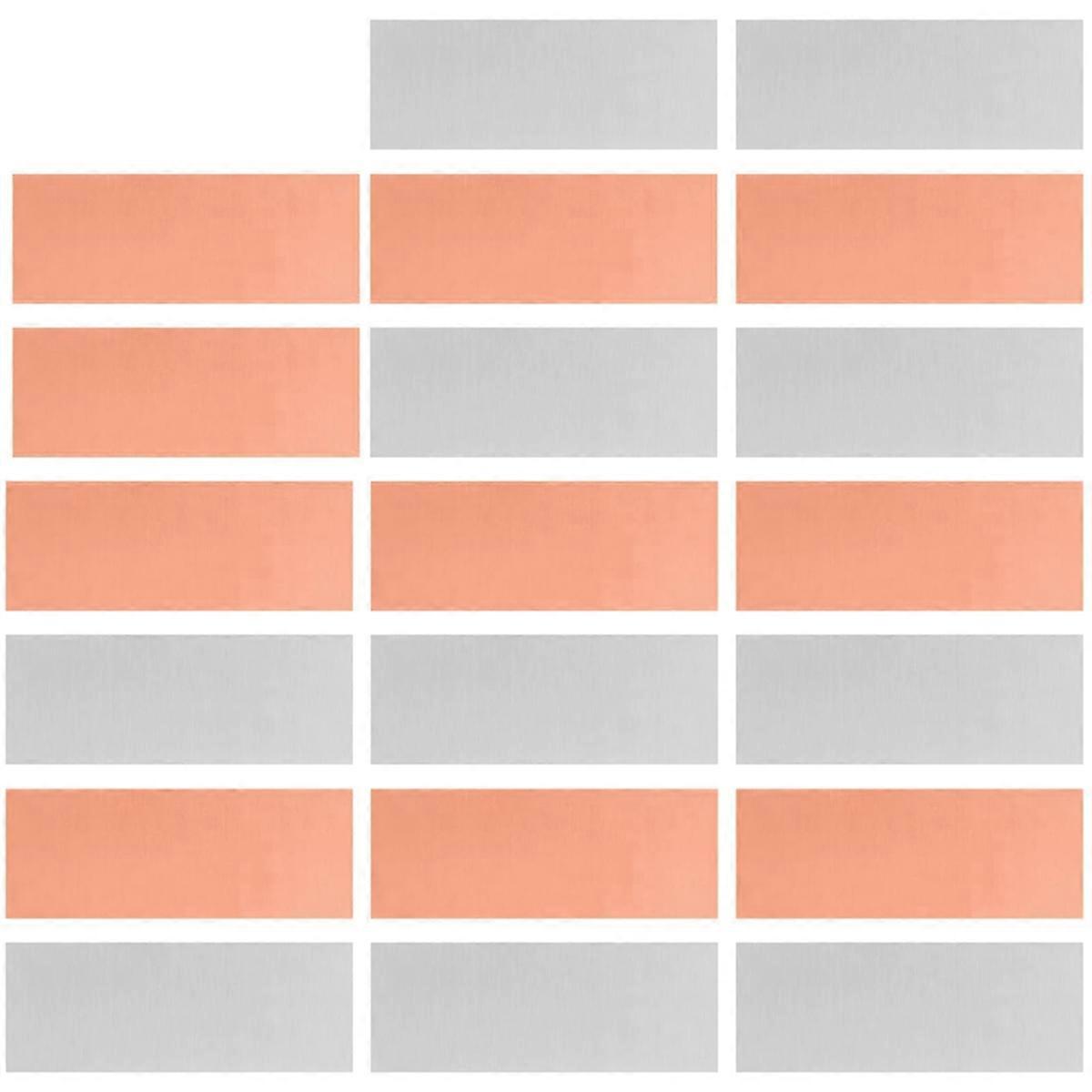 20pcs Pure Zinc Anode Sheet, High Purity Copper Anode Sheet, Electrode Zinc Copper Sheet for Fruit Power