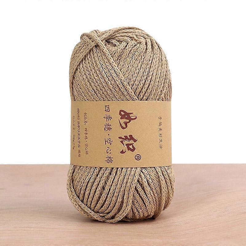 100g/Roll Hat Hollow Cotton Yarn Crochet Yarn Round Strand Cotton