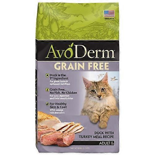 Avoderm AvoDerm 天然无谷物鸭肉配火鸡餐干猫粮，每片 1 粒/5 磅