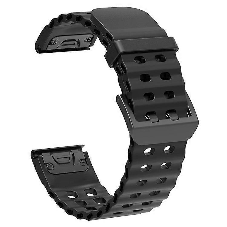 22mm Silicone Strap Compatible For Garmin Fenix 8 47mm / Fenix E 47mm / Quatix 7 Pro Multiple Holes Watchband