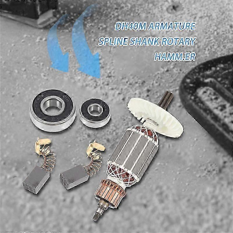 Rotor De Rechange 220V Wresetly Pour Marteau Rotatif DH40MRY DH40M DH40MR DH40SR DH40FR - Avec Roulements Et Balais