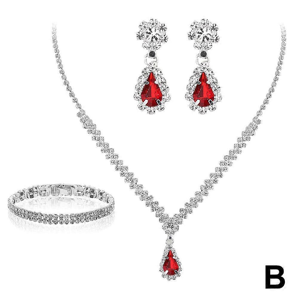 Women's Jewelry Set Necklace, Bracelet, Earring Ring Set