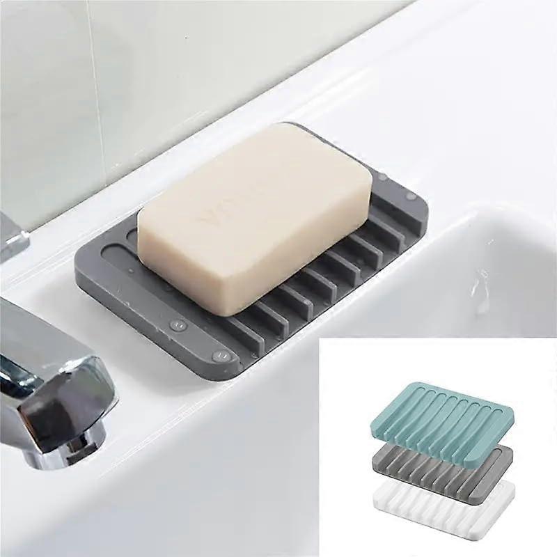 Self-Draining Non-Slip Soap Dish for Sink Shower