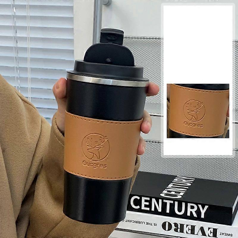Coffee Travel Mug 17oz,Insulated Coffee Mug with Lid,Leakproof Coffee Thermos-Black