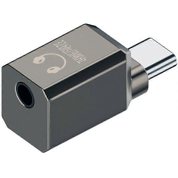UC-075-DA USB-C a 3.5mm DAC Adaptador de audio 384kHz KT02H20 chip Convertidor de aleación de aluminio para computadora portátil / tableta / teléfono