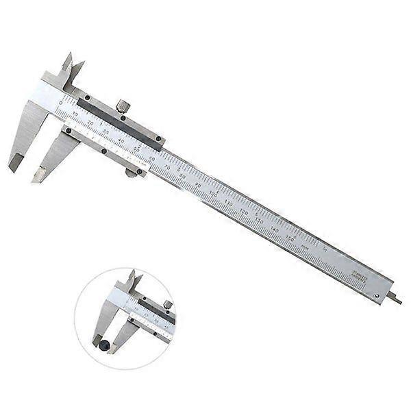 6 Inch Stainless Steel Vernier Caliper with Lock-Nut and Protective Case for Accurate Measurements