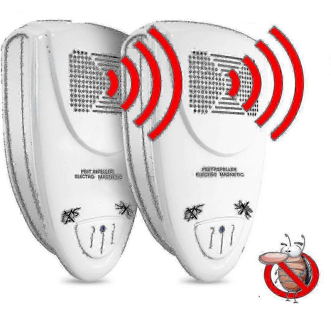 Ultrasonic Cockroach Repeller - Pack Of 2 - Get Rid Of Roaches In 48 Hoursc